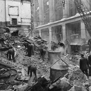 Print of a bombed pub near Selfridges, London, 1945 Print of a bombed pub near Selfridges, London, 1945