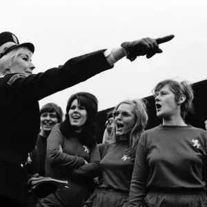 Sixteen traffic wardens of the Shepherds Bush area have formed their own ladies football Sixteen traffic wardens of the Shepherds Bush area have formed their own ladies football
