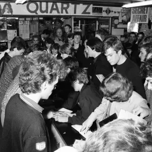 Skids Meeting Fans at Quicksilver Record Shop Print, 1980
