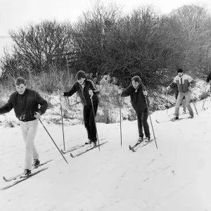 Castle Eden Walkway Skiers Print, 12th January 1987 Castle Eden Walkway Skiers Print, 12th January 1987
