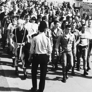 Skinheads Marched Back to Southend Railway Station Print 31st August 1982