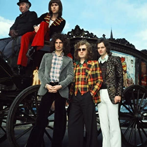 Slade (Dave Hill, Don Powell, Noddy Holder and Jim Lea) in Glasgow to promote their film