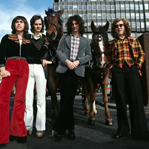 Slade in Glasgow with horses To publicise the film