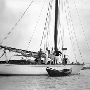 The small cutter ship Keith after crossing from Nova Scotia to England in twenty five The small cutter ship Keith after crossing from Nova Scotia to England in twenty five
