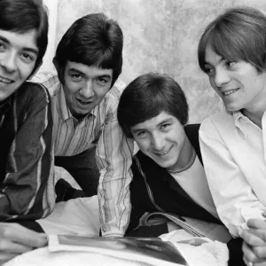 The Small Faces pop group pictured in a provincial hotel room as they watch their latest The Small Faces pop group pictured in a provincial hotel room as they watch their latest