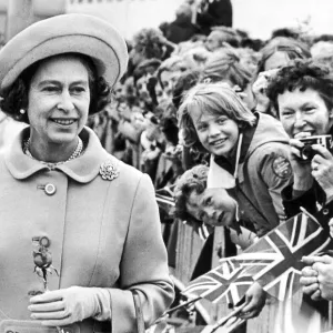 Smiles all round as the Queen arrives at Tees Dock, Middlesbrough