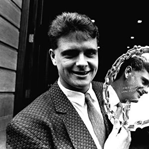 A smiling Paul Gascoigne today received the Barclays Young Eagle award 26 November 1987