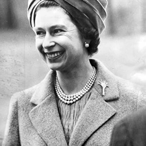 A smiling Queen Elizabeth II. February 1975