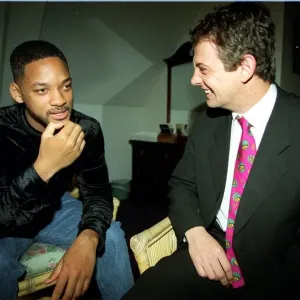 Will Smith actor and rap singer Jan 1999 talking with Matthew Wright staff Will Smith actor and rap singer Jan 1999 talking with Matthew Wright staff