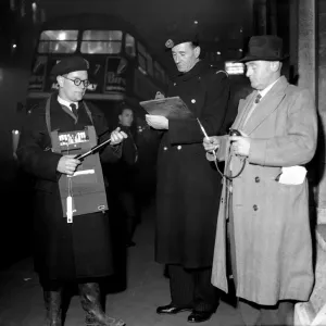 Smog Wardens in Action - London Print, 5th January 1956