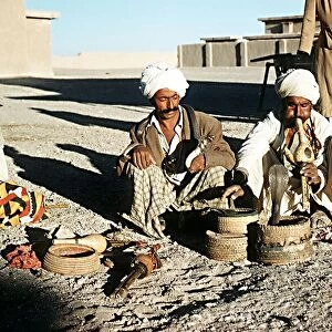 Snake charmers at the Iran Pakistan border Baluchistan Pakistan