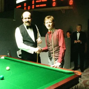 Alex Higgins on Crutches Print 1989 Alex Higgins on Crutches Print 1989