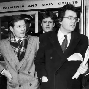 Alex Higgins Leaving Preston Magistrates Court Print 16th January 1987