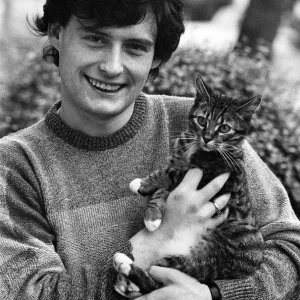 Jimmy White with Snookes at Home in Tooting, Print 00677 Jimmy White with Snookes at Home in Tooting, Print 00677
