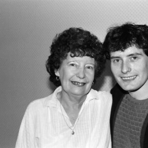 Snooker player Jimmy White pictured with his mother Lillian. 19th May 1984