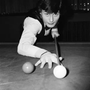 Jimmy White at Kingston Snooker Hall Print 6th December 1980 Jimmy White at Kingston Snooker Hall Print 6th December 1980