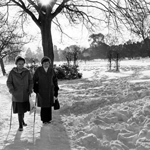 Snow at Roath Park, Cardiff. 13th January 1982