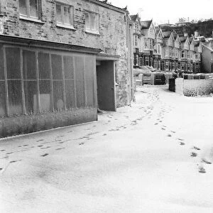 Snow scene in Brixham. December 1967