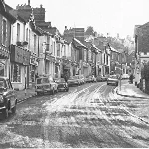 Snow scene in Walnut Road, Torquay. December 1967