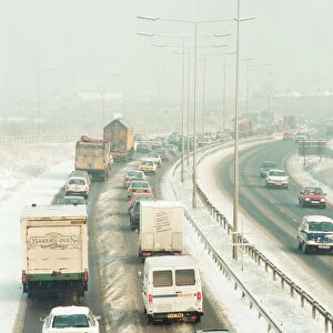 Snow Scenes, A19 Motorway, Teesside, 22nd February 1994