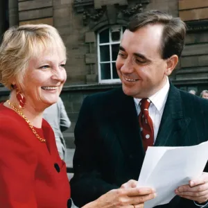 SNP conference in Perth, Party Leader Alex Salmond outside the conference with Margaret SNP conference in Perth, Party Leader Alex Salmond outside the conference with Margaret