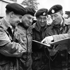 These soldiers of the Border Regiment share a joke during training
