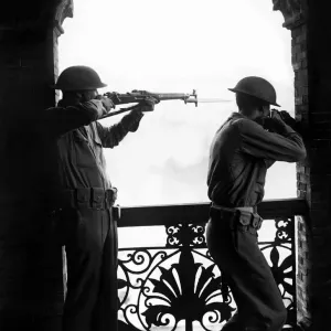 Chinese Defence Force Soldiers in Shanghai Uniform, Print 1927