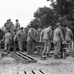 Soldiers of The Royal Engineers build bridges to help local residents after heavy floods Soldiers of The Royal Engineers build bridges to help local residents after heavy floods