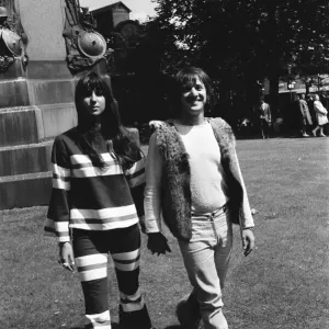 Sonny Bono & Cher, American music duo, who currently have a number one single in the US Sonny Bono & Cher, American music duo, who currently have a number one single in the US