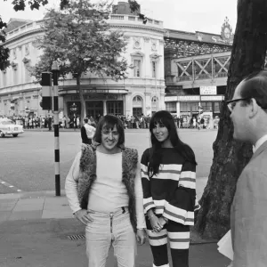 Sonny Bono & Cher, American music duo, who currently have a number one single in the US Sonny Bono & Cher, American music duo, who currently have a number one single in the US