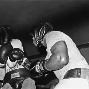 Sonny Liston and Joe Bugner Sparring Print, June 1970 Sonny Liston and Joe Bugner Sparring Print, June 1970