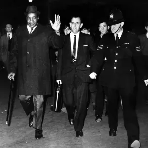 Sonny Liston at Newcastle Central Station with Mr Leslie Roberts Sonny Liston at Newcastle Central Station with Mr Leslie Roberts