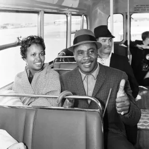 Sonny Liston, World Heavyweight Champion, arrives with wife Geraldine at London Heathrow Sonny Liston, World Heavyweight Champion, arrives with wife Geraldine at London Heathrow