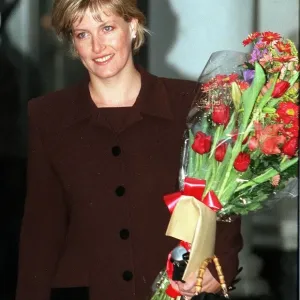 Sophie Rhys Jones January 1999 The fiancee of Prince Edward arrives for work on her Sophie Rhys Jones January 1999 The fiancee of Prince Edward arrives for work on her