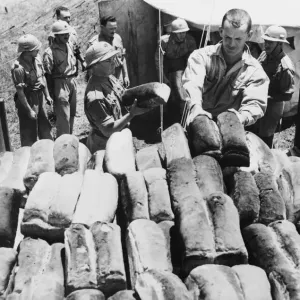 South African forces trek to East Africa. At this South African bakery thousands