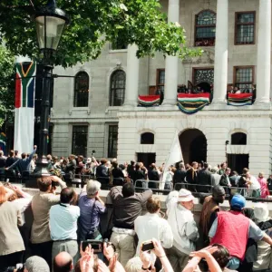 Nelson Mandela at South Africa House, London Print 12th July 1996