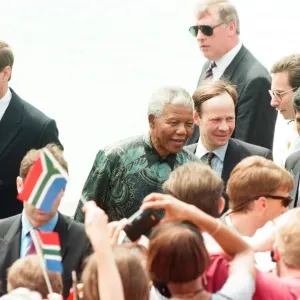 Nelson Mandela and Prince Andrew Duke of York Print 1996
