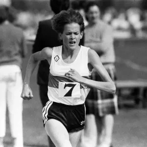 South African wonder girl Zola Budd seen winning the 3000 metre race at Central Park in South African wonder girl Zola Budd seen winning the 3000 metre race at Central Park in
