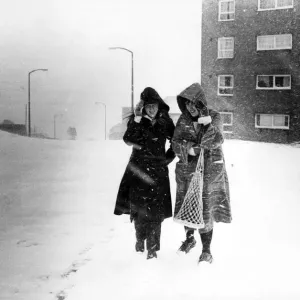 Blizzard on Penrhys Estate, Rhondda Print 28th April 1981 Blizzard on Penrhys Estate, Rhondda Print 28th April 1981