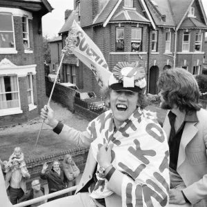Southampton FC, FA Cup Winners 1976. Players celebrate win with fans during parade Southampton FC, FA Cup Winners 1976. Players celebrate win with fans during parade