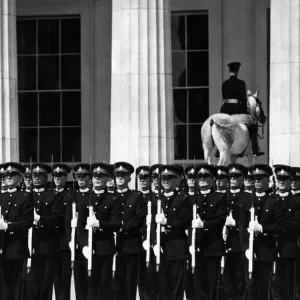 The Sovereigns Parade at the end of each term marks the passing out from Sandhurst