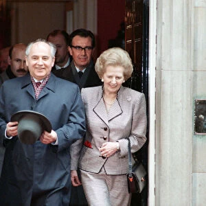 Soviet Leader, Mikhail Gorbachev, with British Prime Minister, Margaret Thatcher