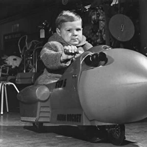 The space age influence, this little boy looks set on reaching the moon on his inter