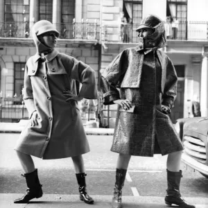 Space Girls in Wet-Weather Outfits Print Space Girls in Wet-Weather Outfits Print