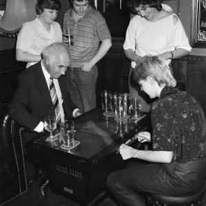 Space Invader machines in a pub. 1980 Space Invader machines in a pub. 1980