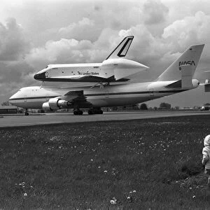 Space Shuttle Enterprise at RAF Fairford Gloucester in 1983