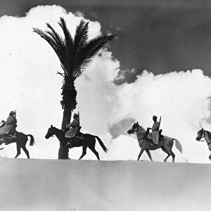 Spahi regiment of French forces in The Western Desert. World War Two