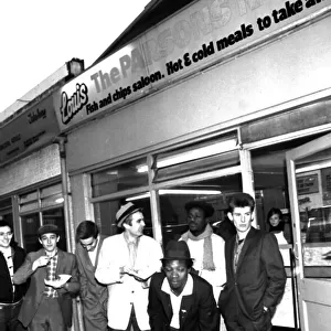 The Specials pop group in chip shop called The Parsons Nose