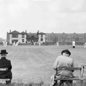 Spectators watching the action at Longsight Cricket Club in Manchester Spectators watching the action at Longsight Cricket Club in Manchester