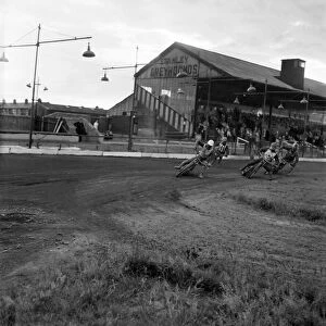 Speedway action at Liverpool World Championship. June 1960 M4380A-012
